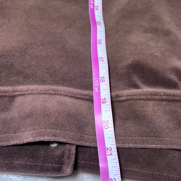 Cato Velour Button Front Jacket Womens 22-24W Brown Plus Size Casual Boho Fall - Picture 9 of 15